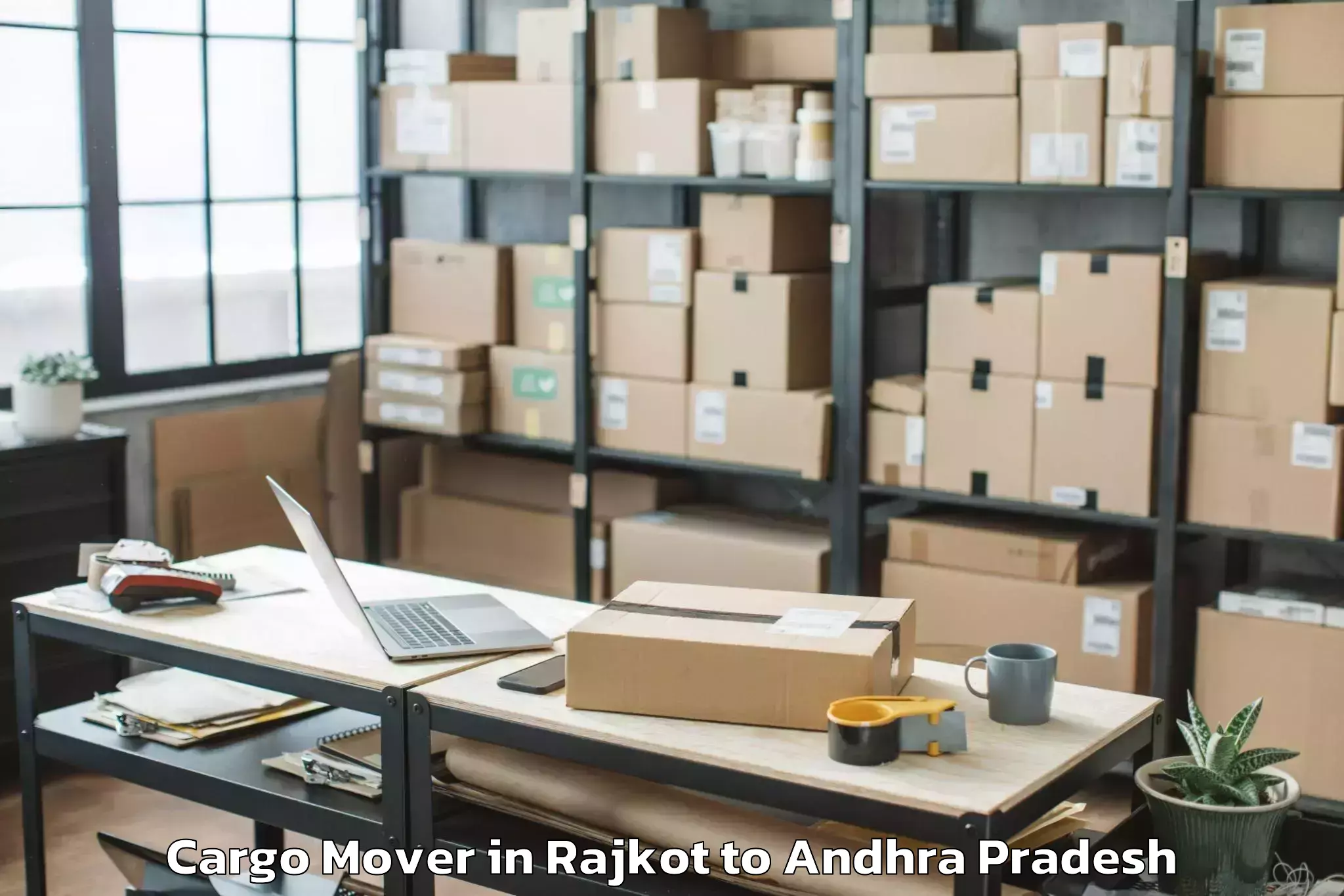 Hassle-Free Rajkot to Atchutapuram Cargo Mover